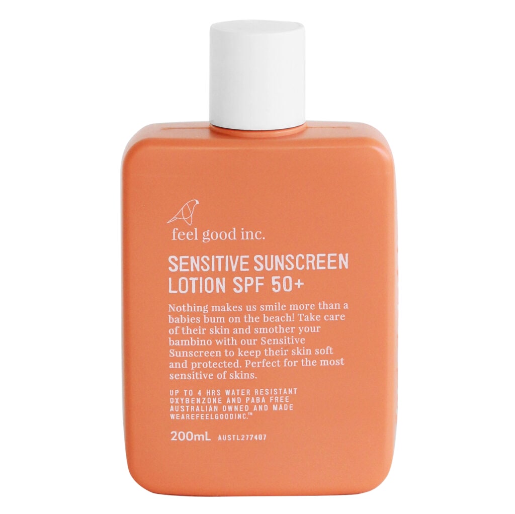 We Are Feel Good Inc. Sensitive Sunscreen Lotion SPF 50+, $34.95.