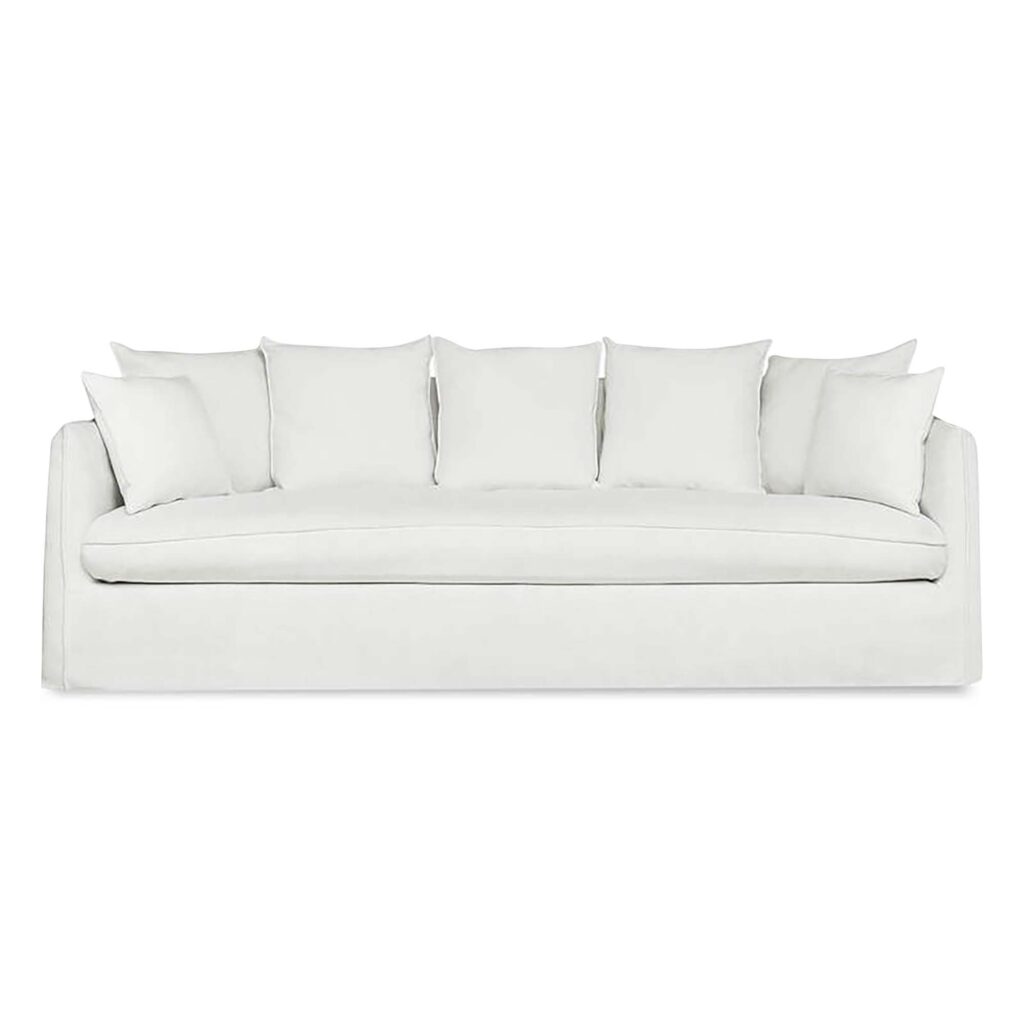 Westport fabric sofa in washed canvas ivory, $2159 from Freedom.