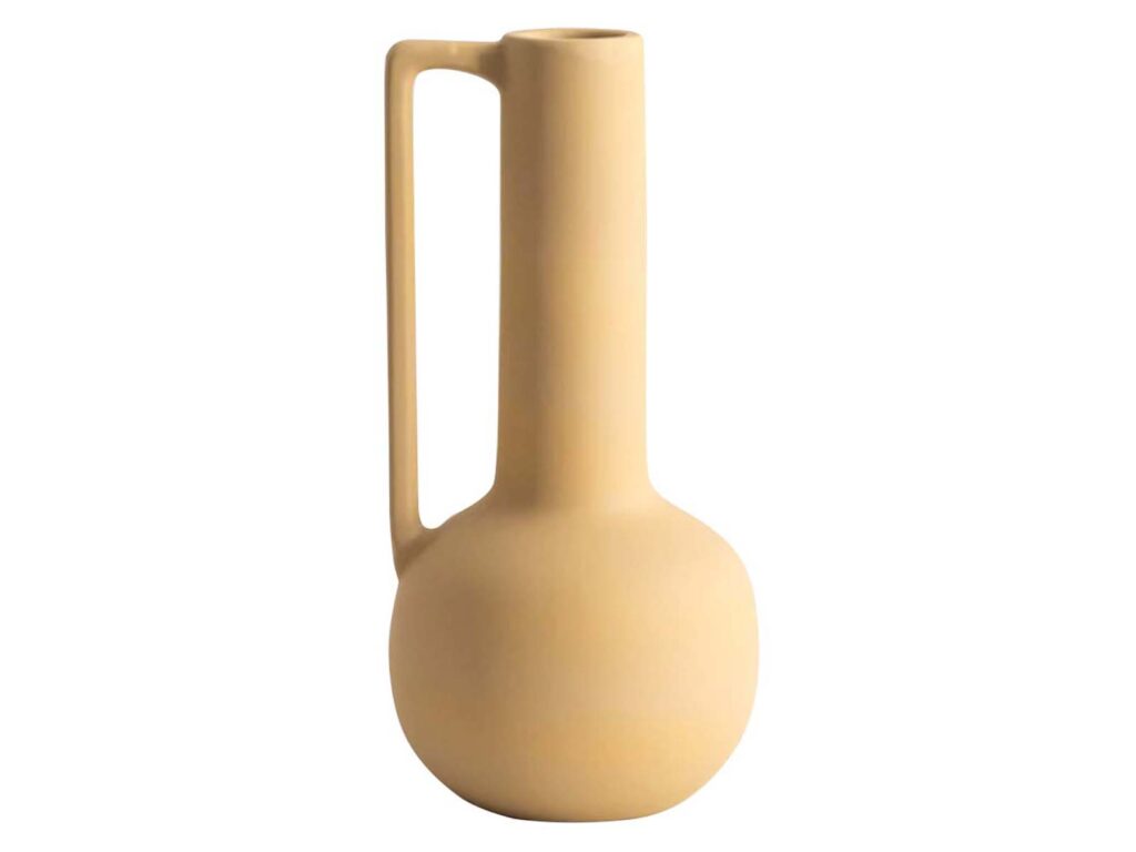 Tall Lucena vase in mustard, $99.99 from A&C Homestore.