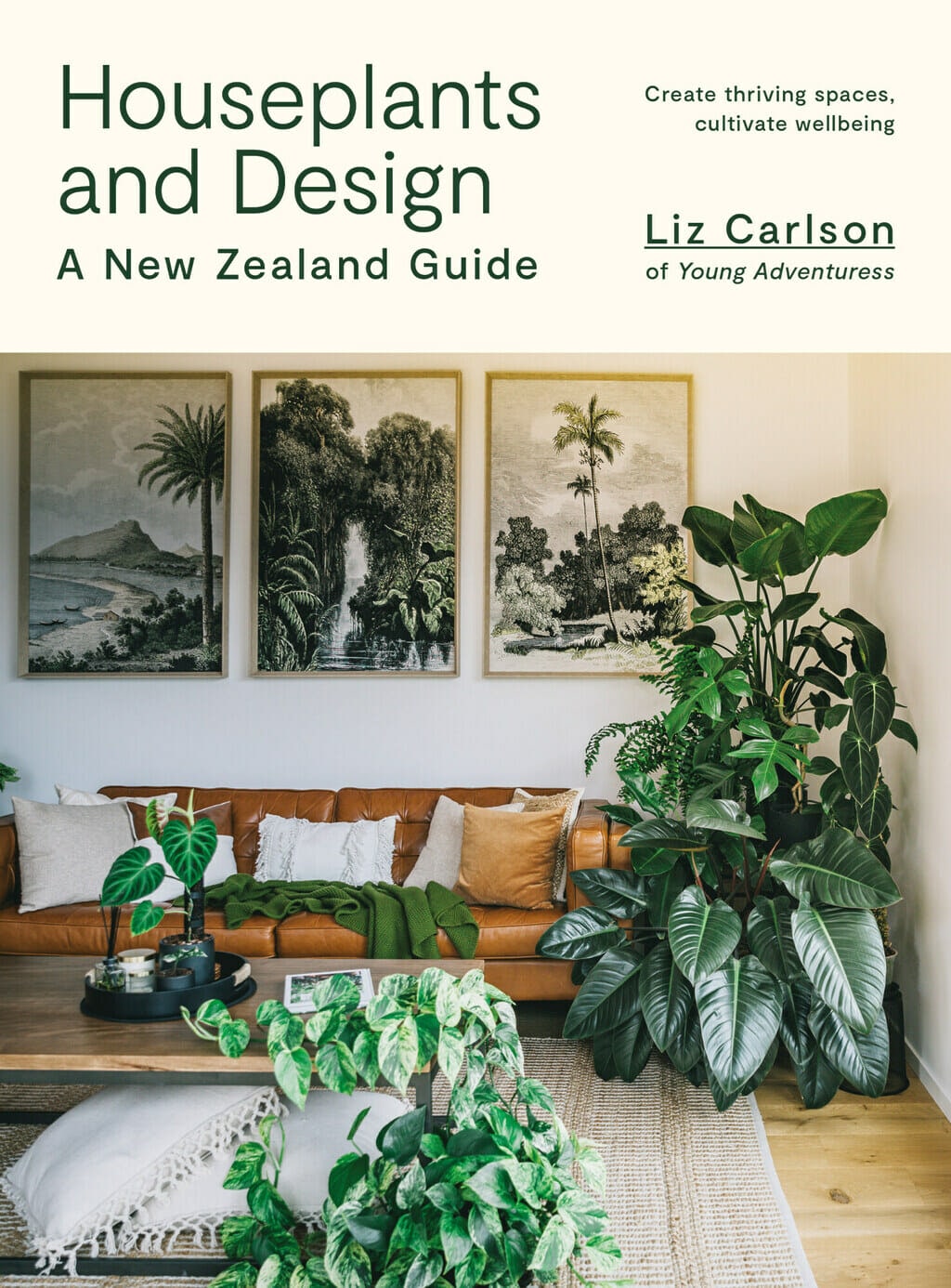 Houseplants and Design: A New Zealand Guide by Liz Carlson book cover. 
