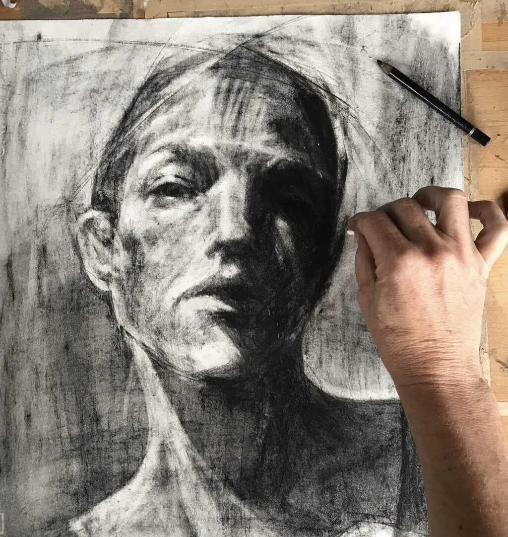 Charcoal sketch from the Brown School of Art.
