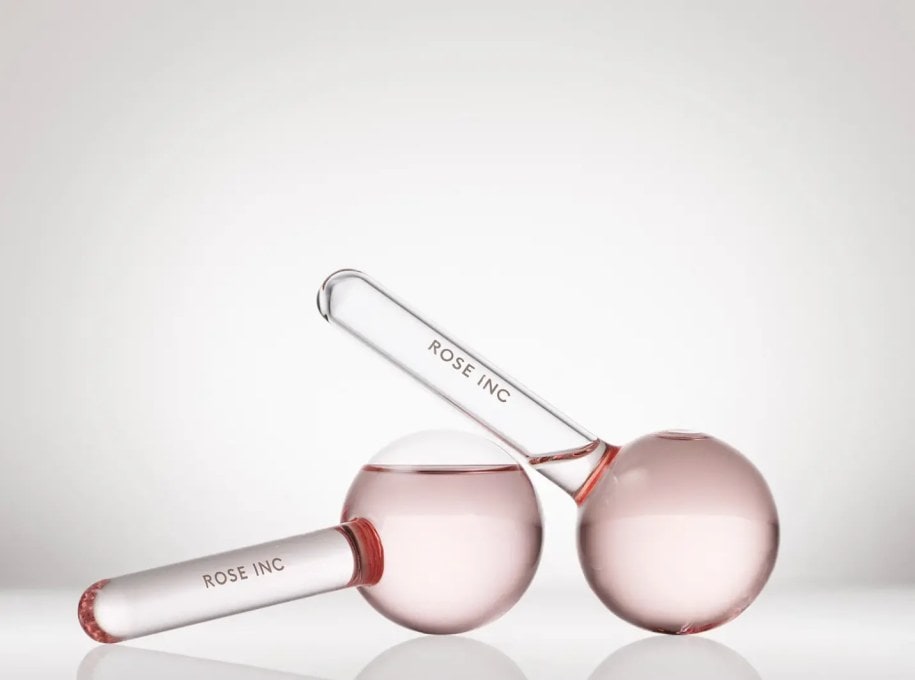 The Rose Inc Cooling Spheres Facial Massager duo. 