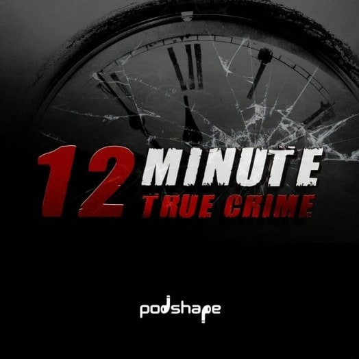 short true crime podcast, 12 minute True Crime promotional image. 