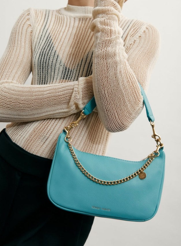 Turquoise mini sling summer bag from Deadly Ponies.