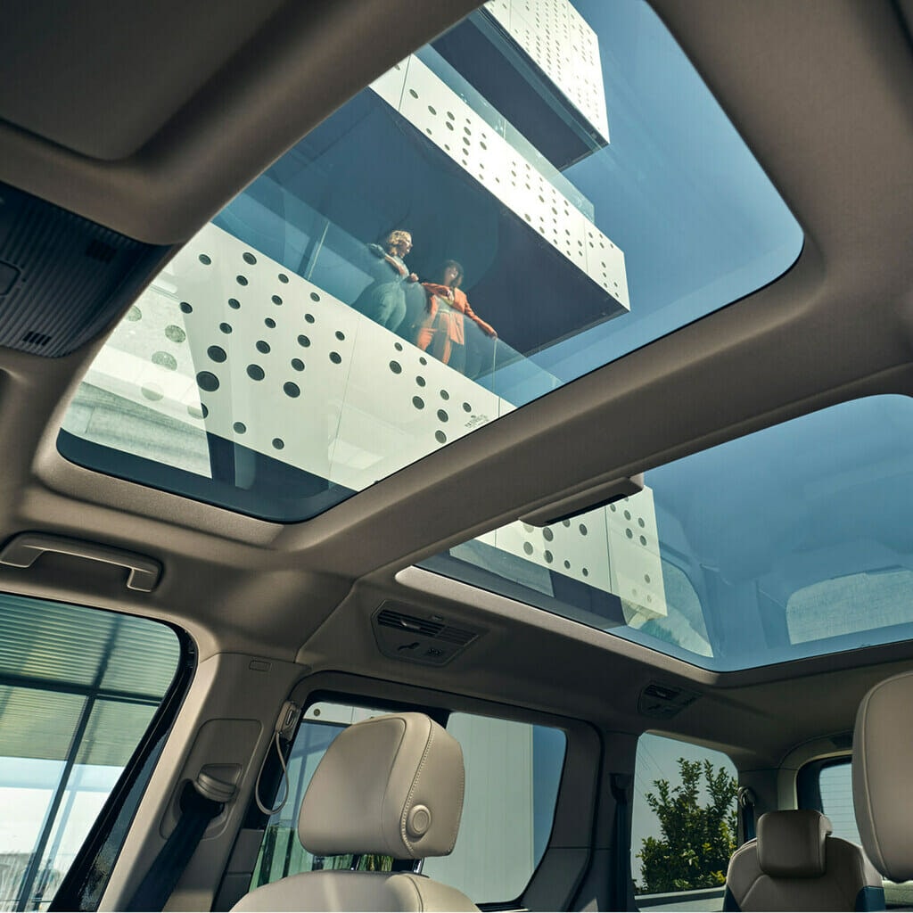Two sky roofs from the Volkswagen Electric Vehicle.