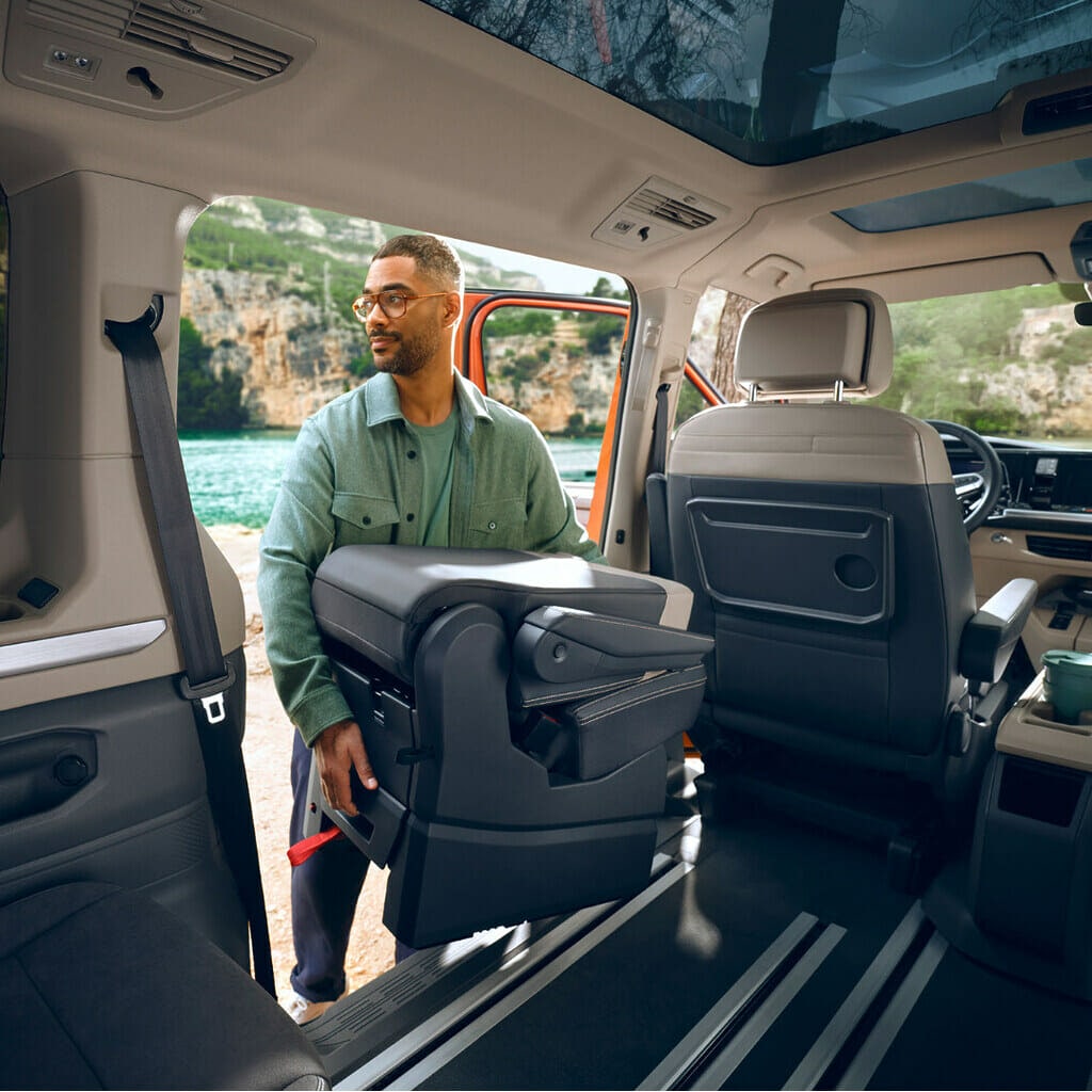 Removable seat design from the new Electric vehicle by Volkswagen.