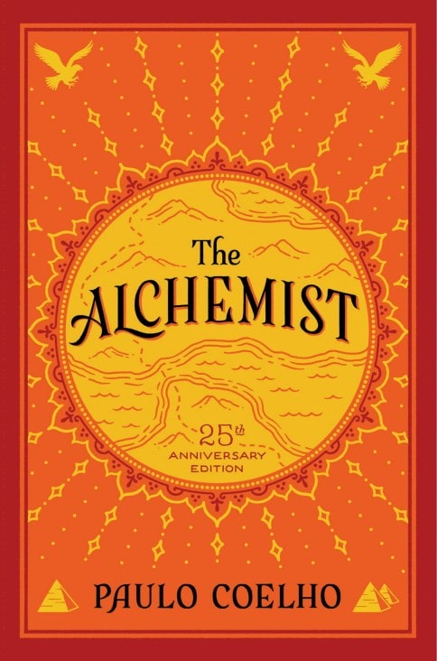 Book Cover of "The Alchemist" by Paul Coelho.