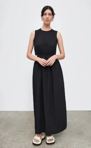 Kowtow black full length dress