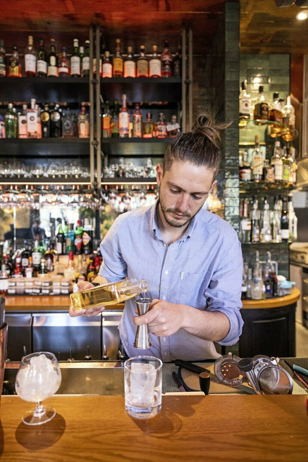Man making cocktail at Bar Centrale