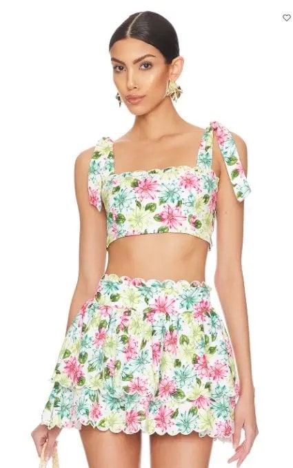 revolve floral two piece