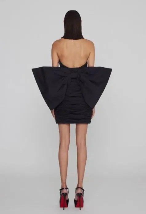 rotate black bow dress