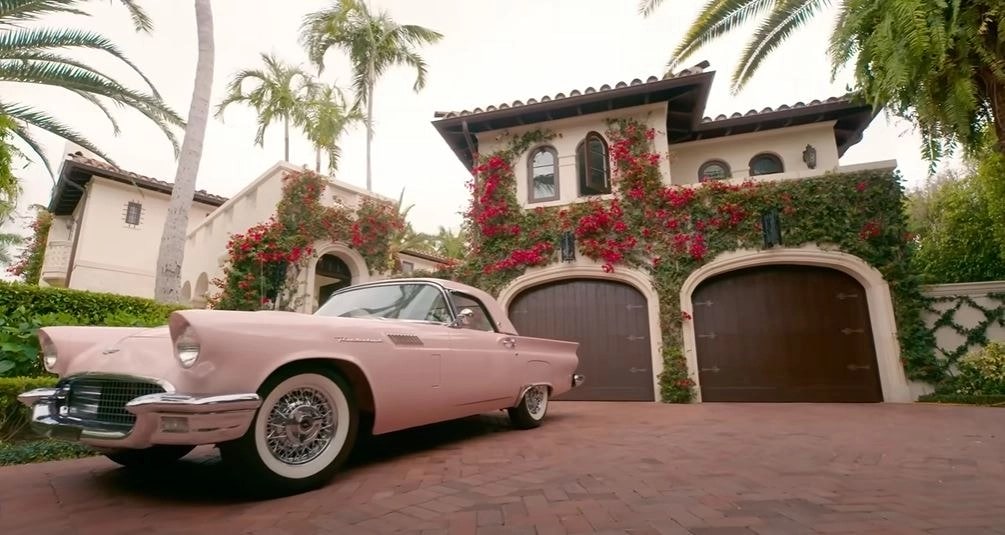 Tommy Hilfiger Pink Car Outside Palm Beach Mansion