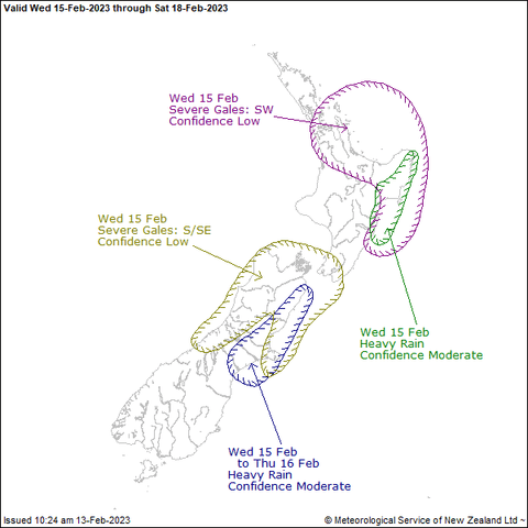 Tropical Cyclone Gabrielle Warnings