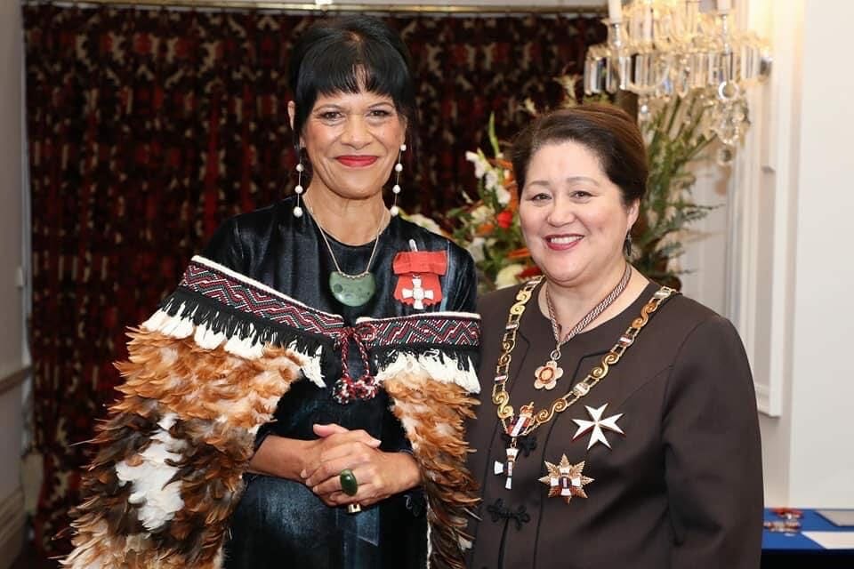 Tanea Heke receiving Queens Medal