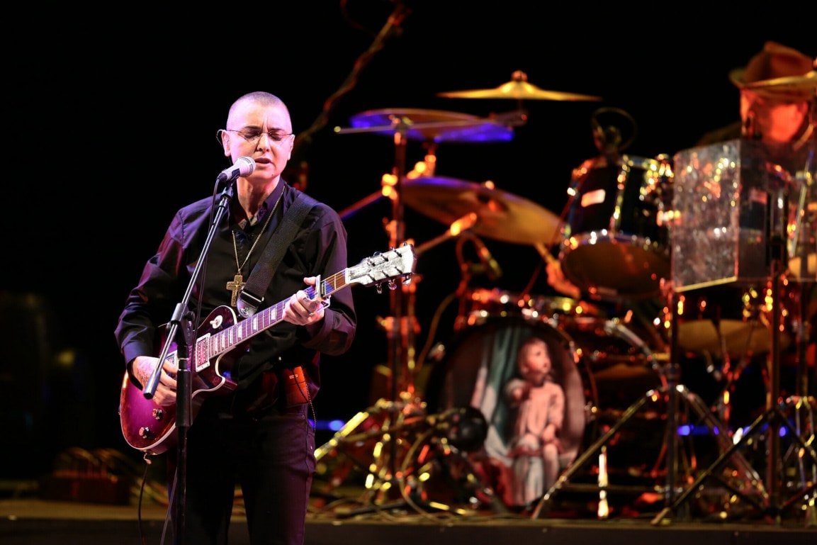 Irish singer Sinead O'Connor during the first concert of "THE CRAZY BALDHEAD TOUR"