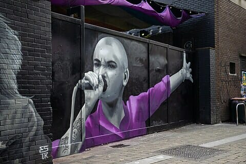 Sinead O'Connor graffiti wall