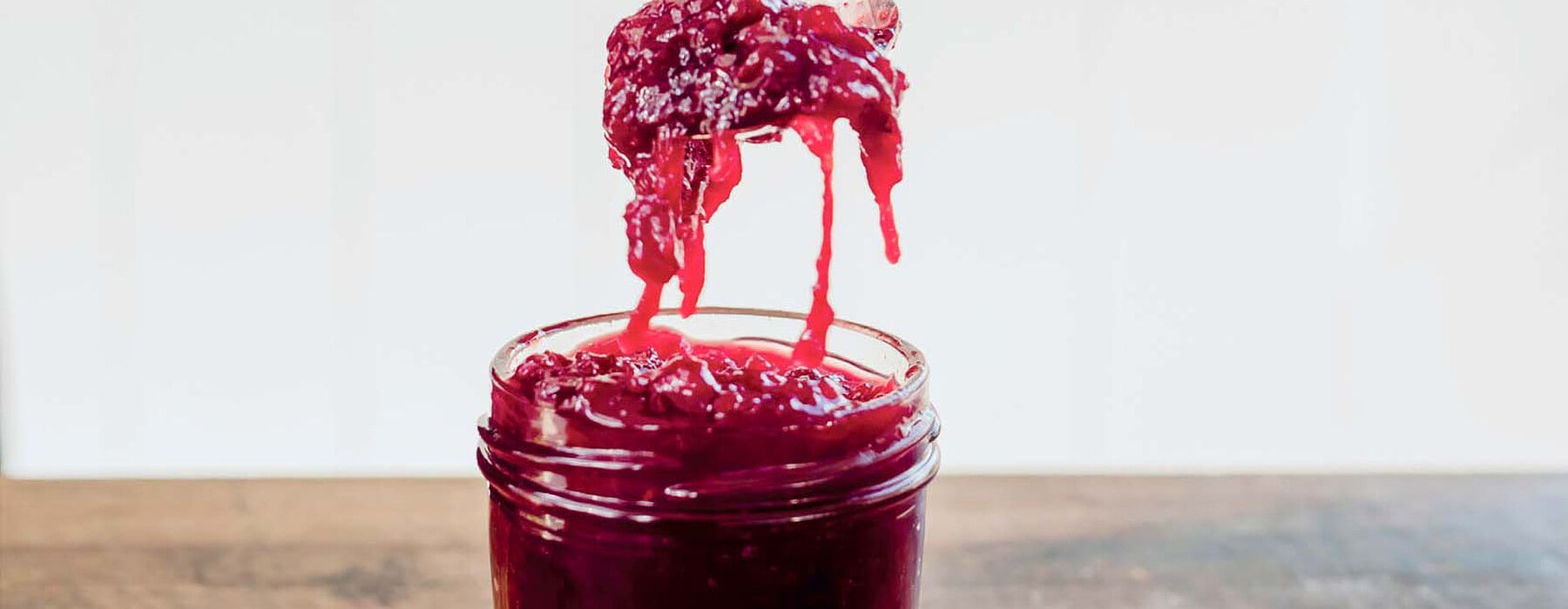 a jar of beetroot jam