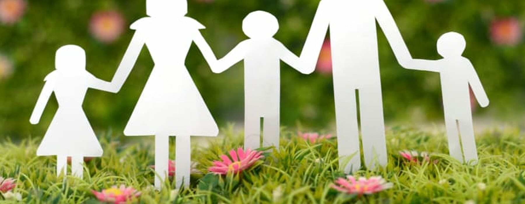 Family from paper on grass