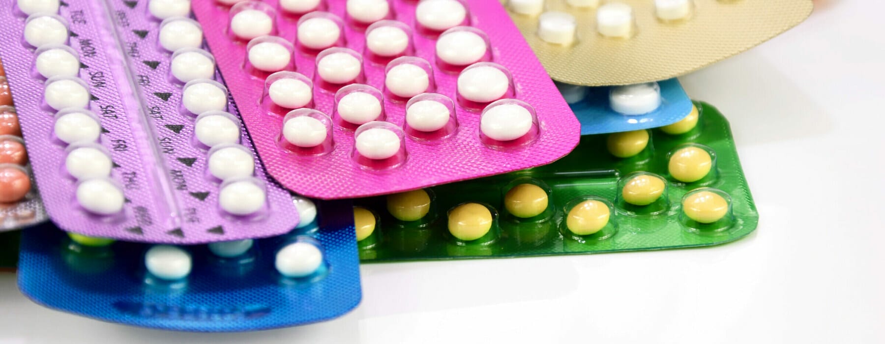 Colorful,Strips,Of,Oral,Contraceptive,Pill.